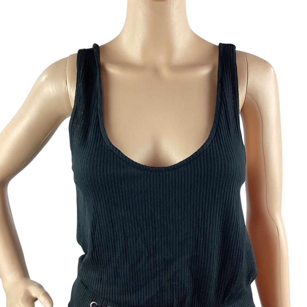 Express Ribbed Tank Size S Black - Picture 2 of 7